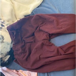 Lululemon maroon relaxed high rise jogger